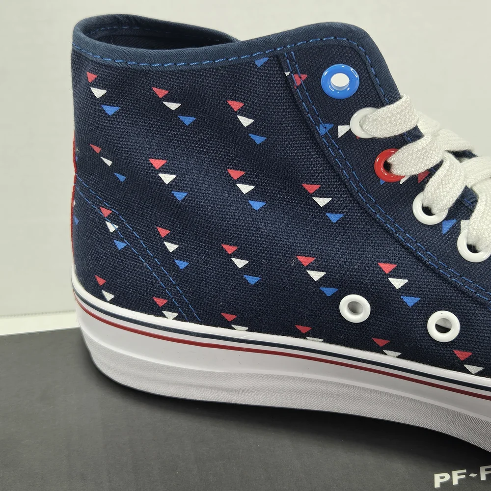 P.F. Flyers Rolland Berry Navy High-Top Canvas Sneakers Size Men's 8 Women's 9.5